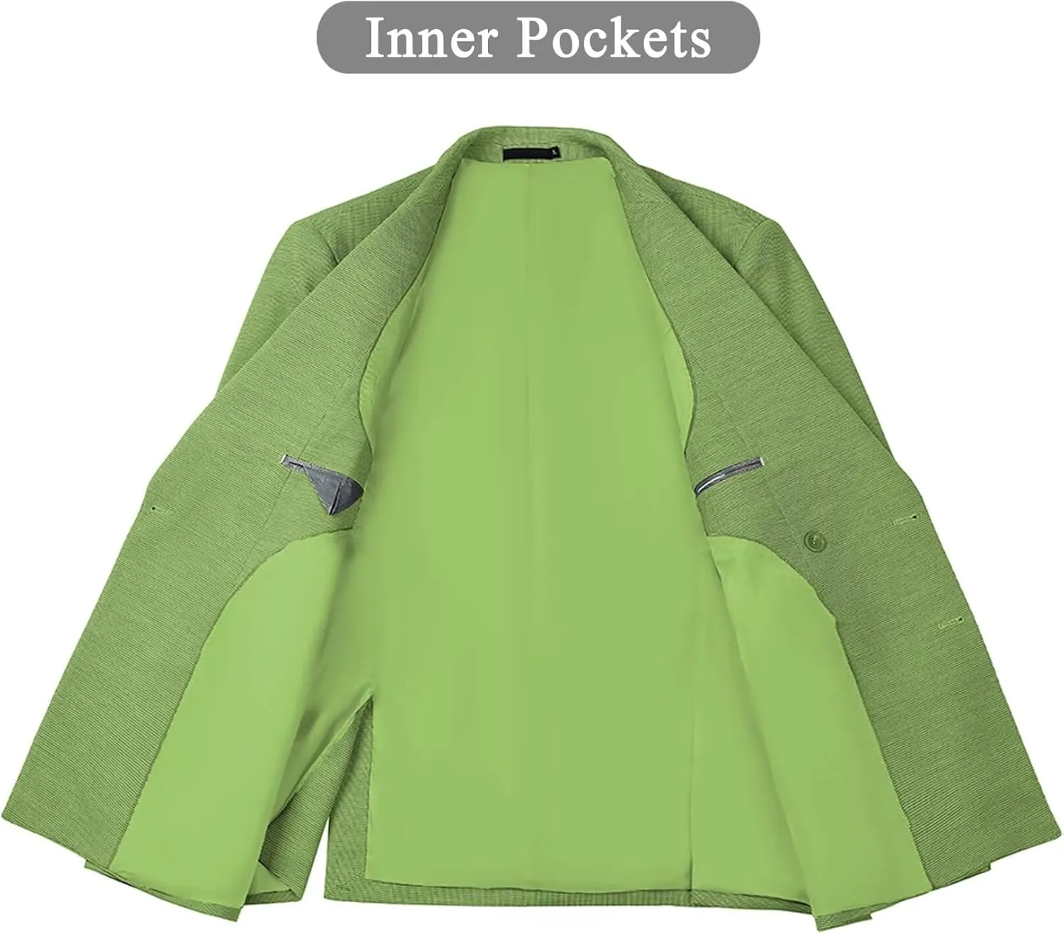 Mens Blazer Peak Lapel Suit Jacket Double Breasted Sports Jackets for Men Slim Fit Casual Sports Coat for Business
