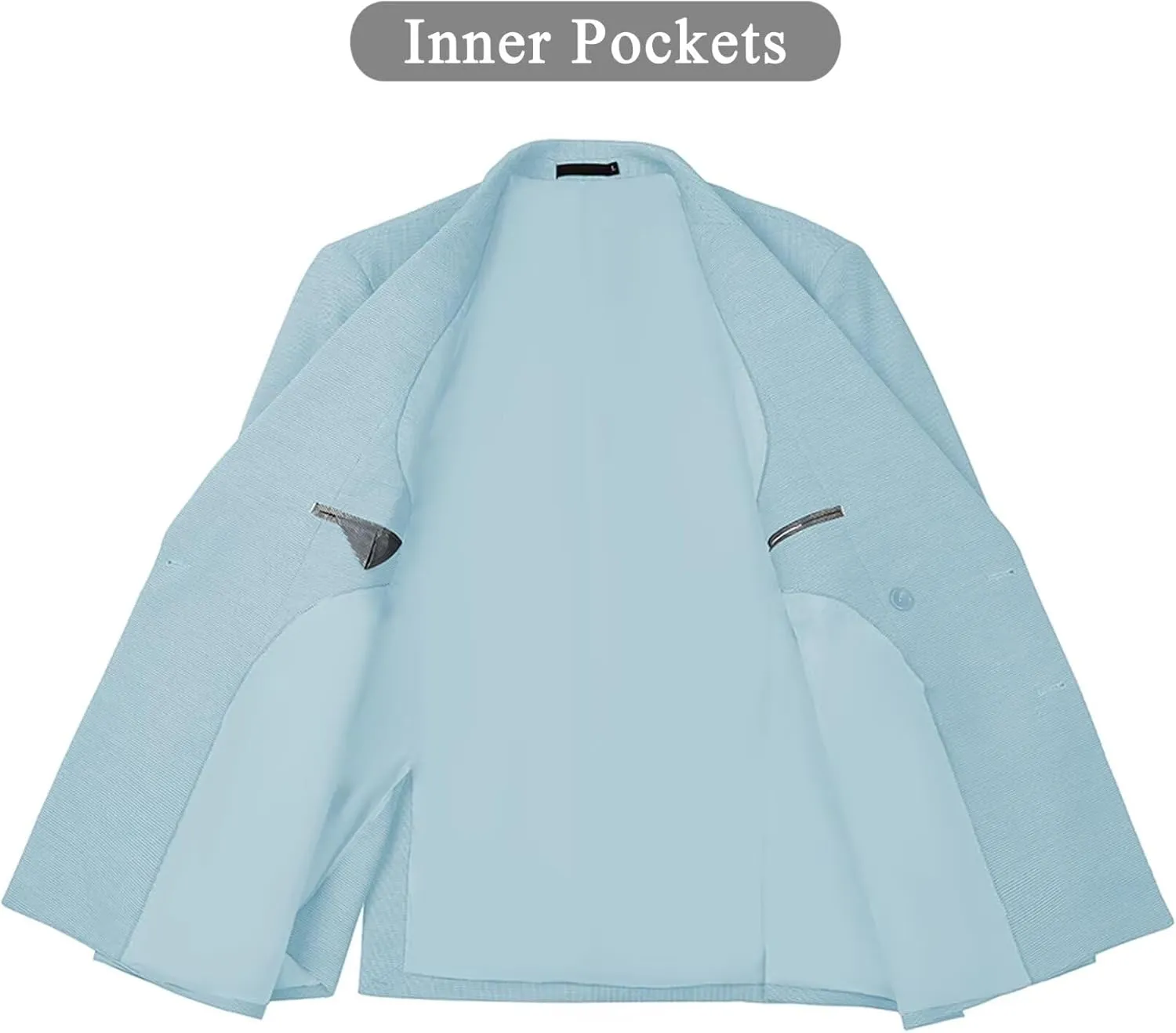 Mens Blazer Peak Lapel Suit Jacket Double Breasted Sports Jackets for Men Slim Fit Casual Sports Coat for Business
