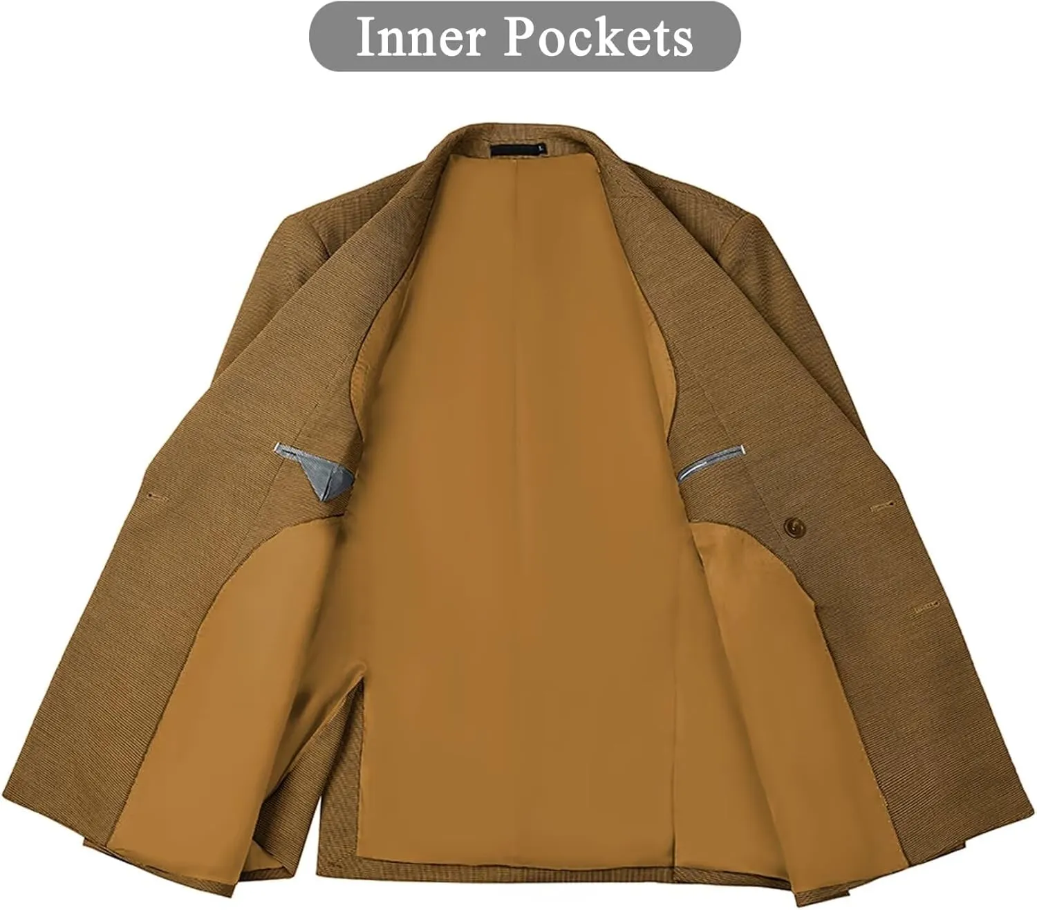 Mens Blazer Peak Lapel Suit Jacket Double Breasted Sports Jackets for Men Slim Fit Casual Sports Coat for Business