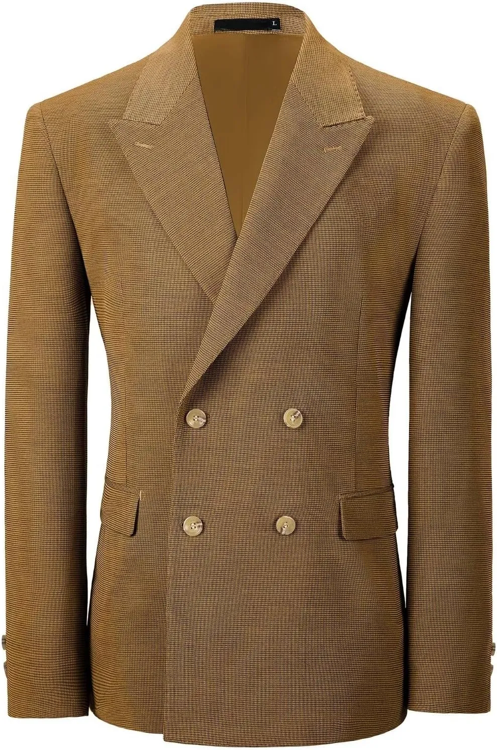 Mens Blazer Peak Lapel Suit Jacket Double Breasted Sports Jackets for Men Slim Fit Casual Sports Coat for Business