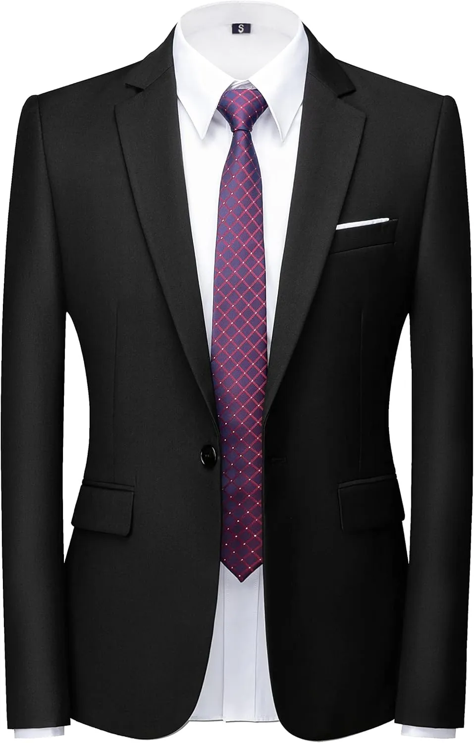 Mens Blazer Suit Jacket Slim Fit Sports Coat Casual One Button Single Breasted Business Wedding Blazer Sports Coat Men