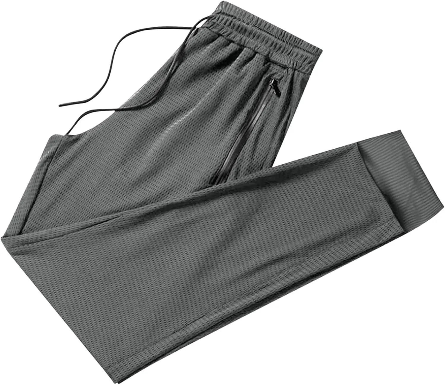Mens Breathable Sweatpants Joggers Quick Dry Ice Silk Joggers Running Gym Athletic Hiking Trousers with Drawstring