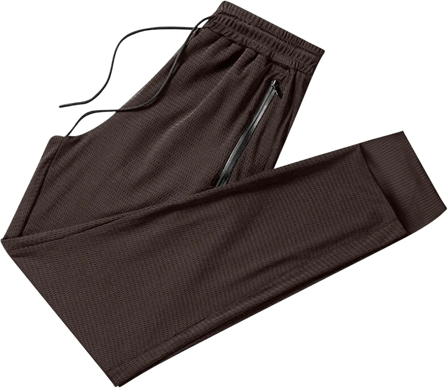 Mens Breathable Sweatpants Joggers Quick Dry Ice Silk Joggers Running Gym Athletic Hiking Trousers with Drawstring