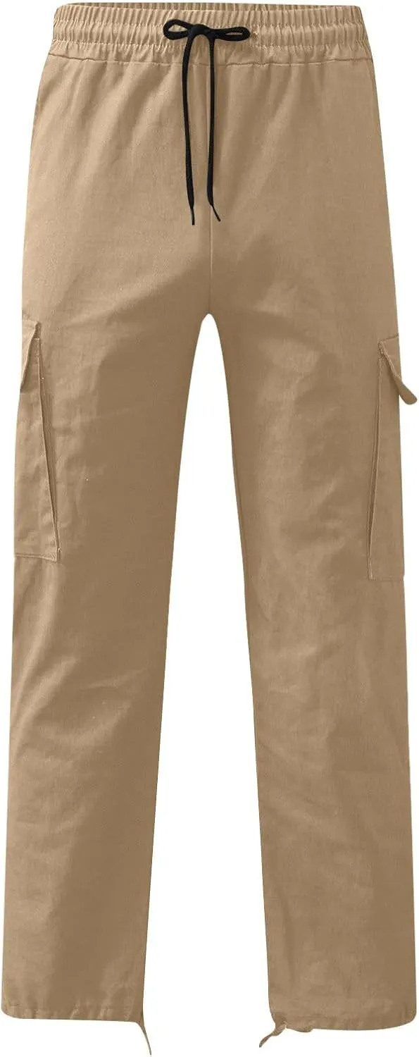 Mens Cargo Pants Breathable Work Summer Casual Stretch with Pockets Construction Trousers