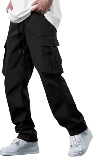 Mens Cargo Pants Military Water Resistant Hiking Breathable Baggy Classic Ripstop Trousers