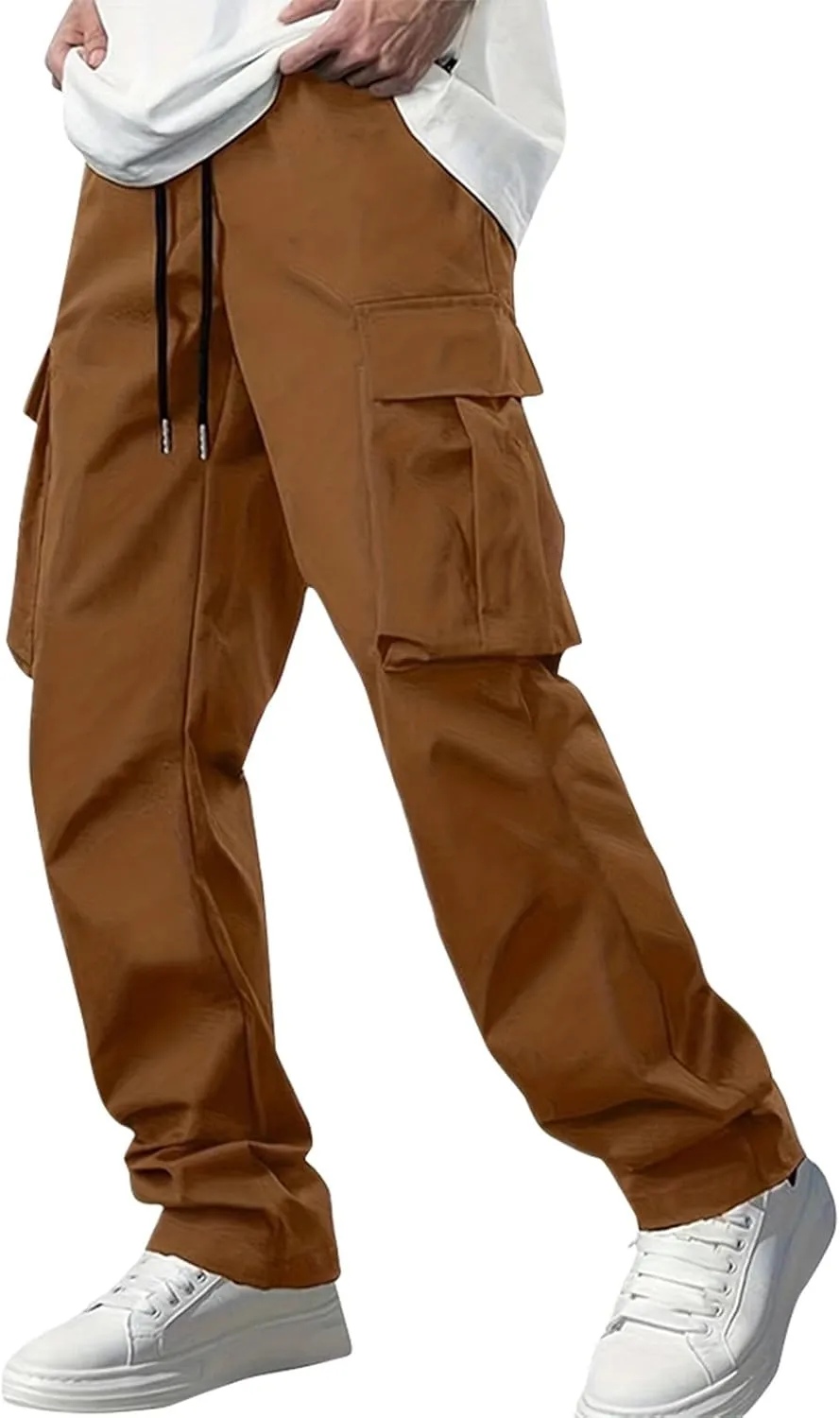Mens Cargo Pants Military Water Resistant Hiking Breathable Baggy Classic Ripstop Trousers