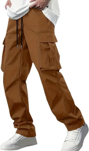Mens Cargo Pants Military Water Resistant Hiking Breathable Baggy Classic Ripstop Trousers