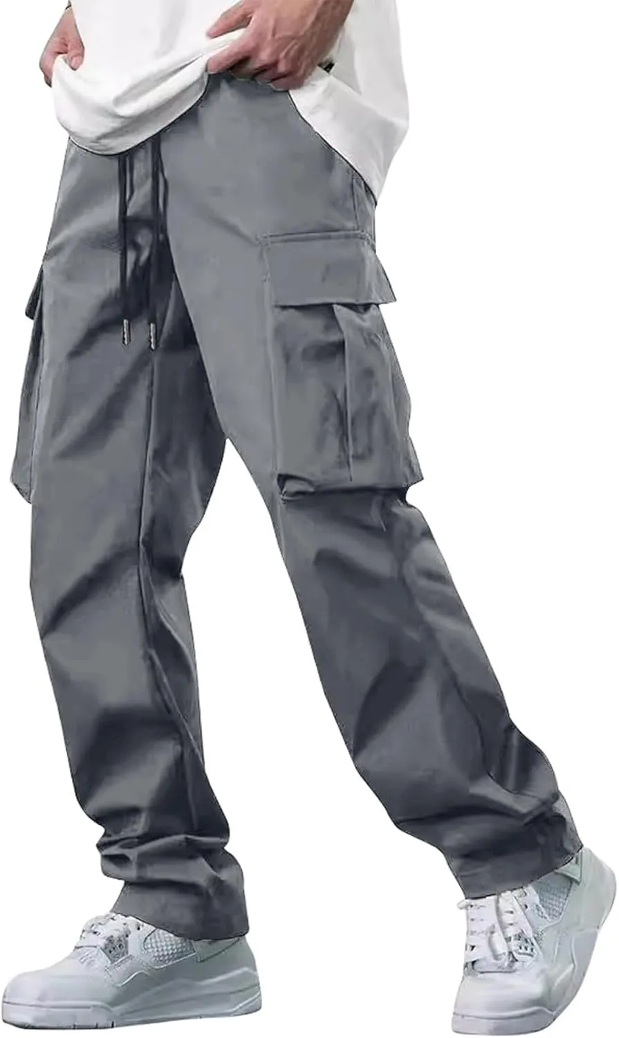 Mens Cargo Pants Military Water Resistant Hiking Breathable Baggy Classic Ripstop Trousers