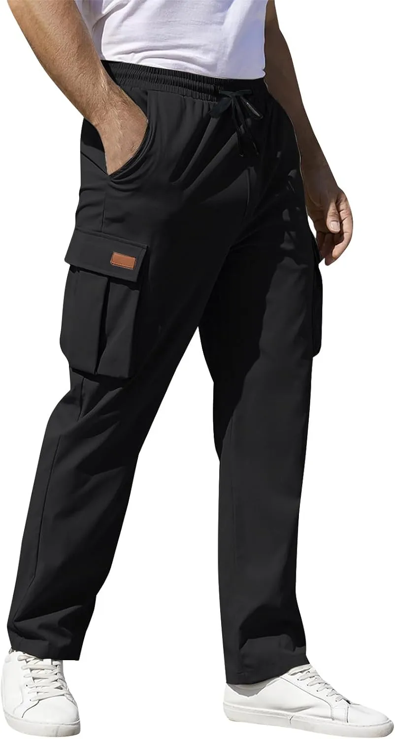Mens Cargo Pants Military Water Resistant Hiking Breathable Baggy Classic Ripstop Trousers