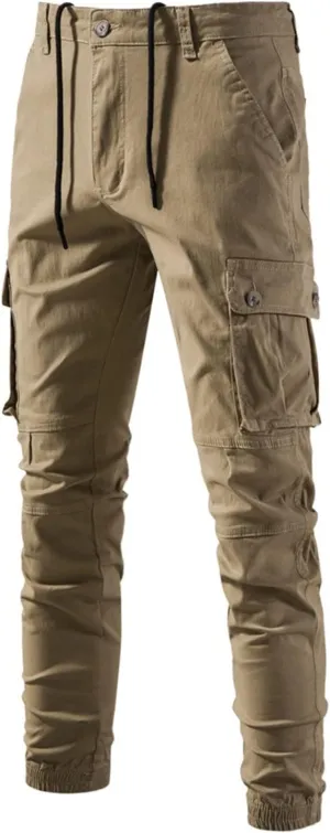 Mens Casual Breathable Youth Solid Color Versatile Trousers Cargo Pants Mens Cargo Pants