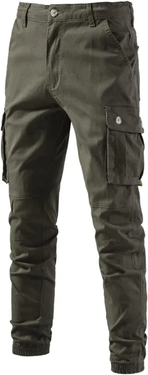 Mens Casual Breathable Youth Solid Color Versatile Trousers Cargo Pants Mens Cargo Pants