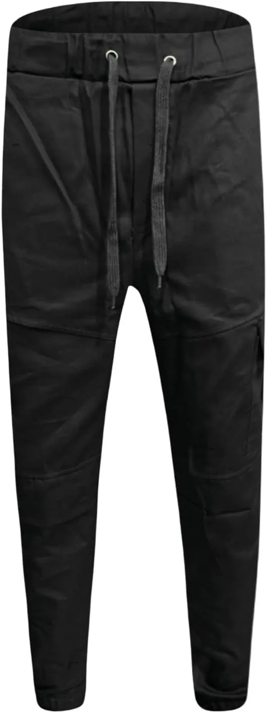 Men's Casual Jogger Pants Breathable Chino Relaxed Fit Outdoor Cargo Pants Sport Baggy Twill Jogging Sweatpants