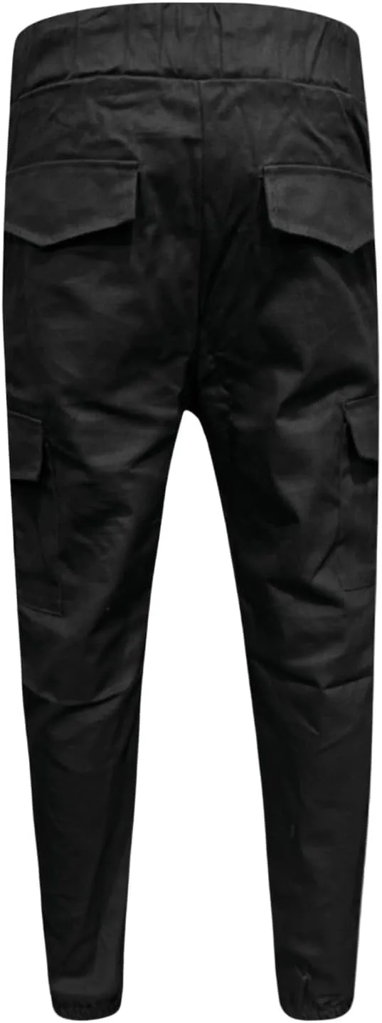 Men's Casual Jogger Pants Breathable Chino Relaxed Fit Outdoor Cargo Pants Sport Baggy Twill Jogging Sweatpants