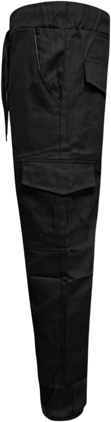 Men's Casual Jogger Pants Breathable Chino Relaxed Fit Outdoor Cargo Pants Sport Baggy Twill Jogging Sweatpants