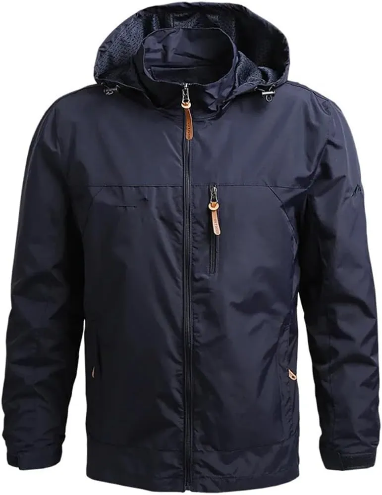 Men's Casual Outdoor Hooded Windbreaker Jacket Sports Mountaineering Thin Jacket
