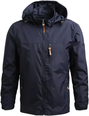 Men's Casual Outdoor Hooded Windbreaker Jacket Sports Mountaineering Thin Jacket