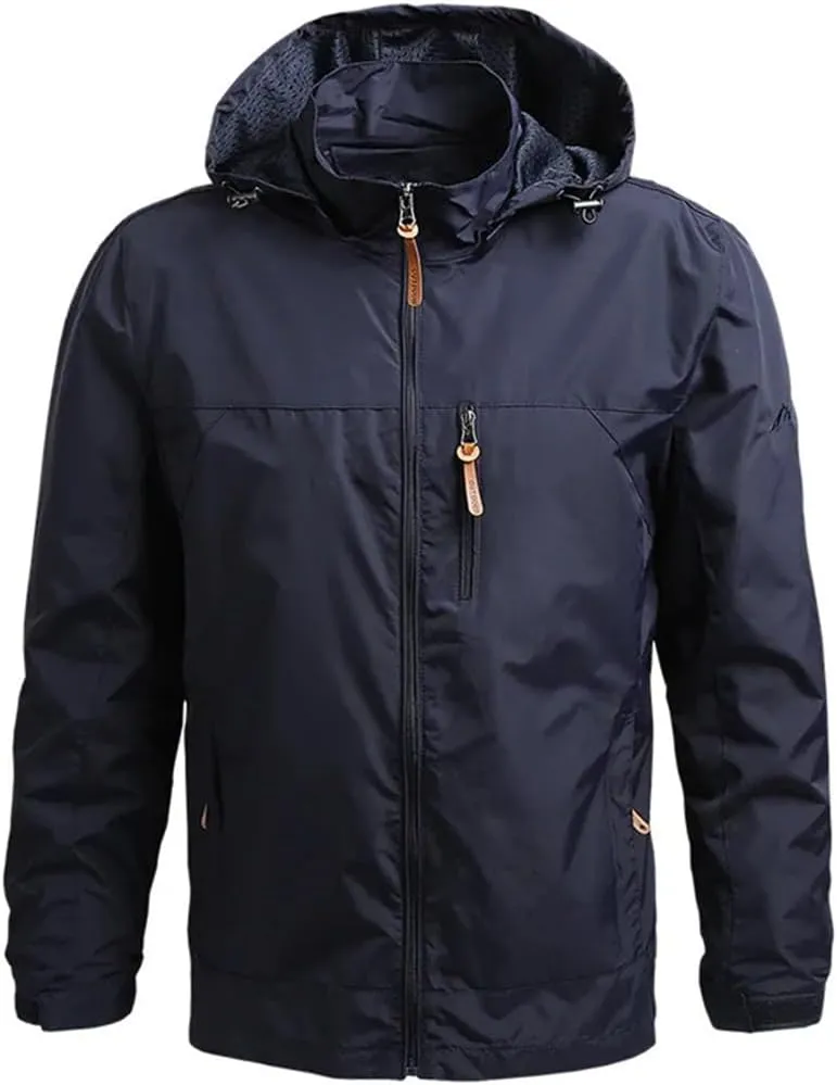Men's Casual Outdoor Hooded Windbreaker Jacket Sports Mountaineering Thin Jacket