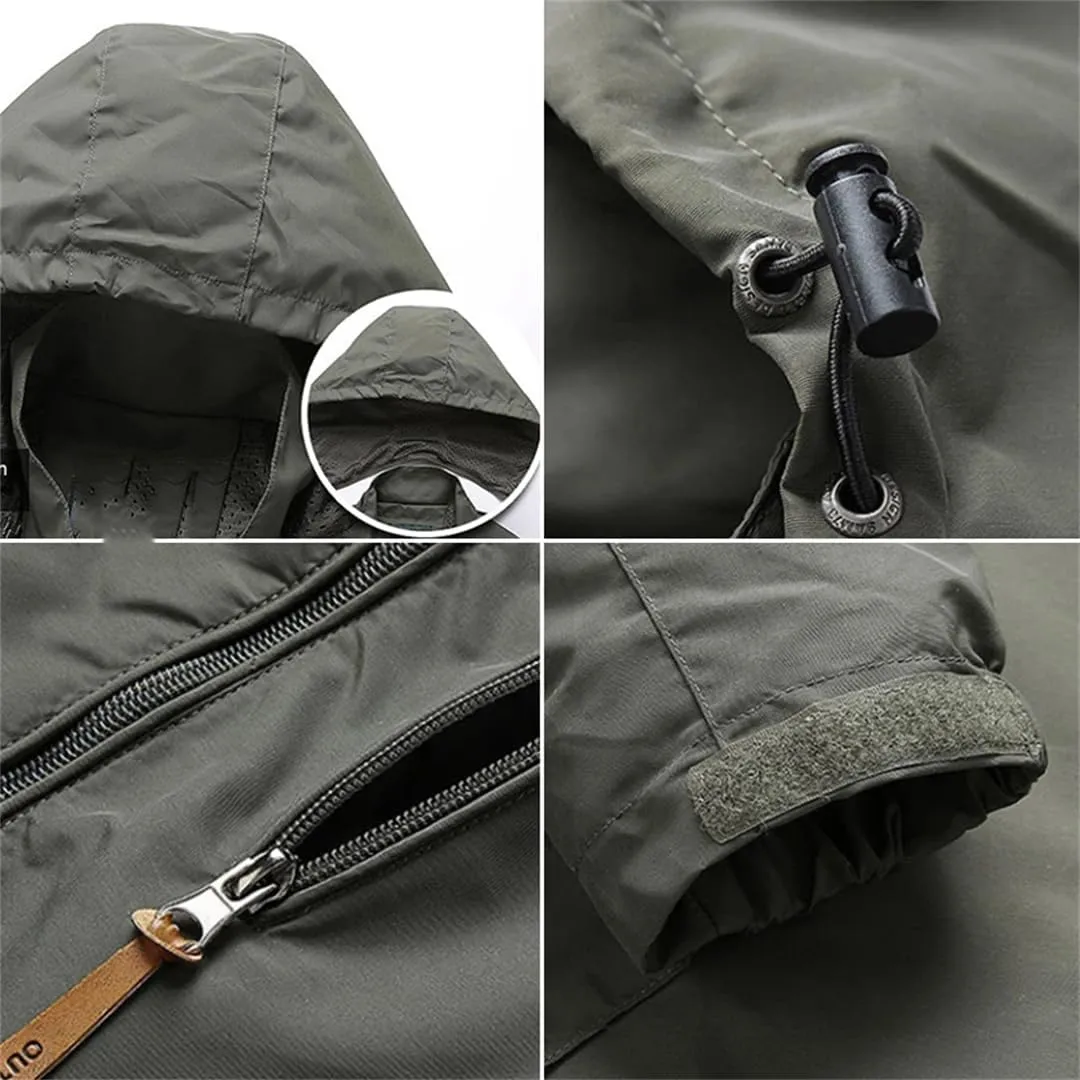 Men's Casual Outdoor Hooded Windbreaker Jacket Sports Mountaineering Thin Jacket