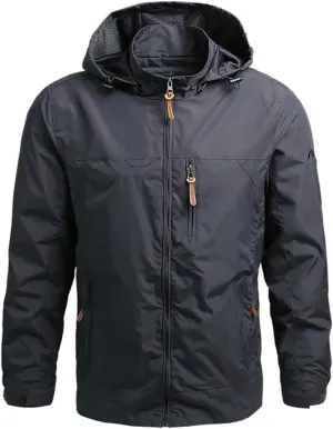 Men's Casual Outdoor Hooded Windbreaker Jacket Sports Mountaineering Thin Jacket