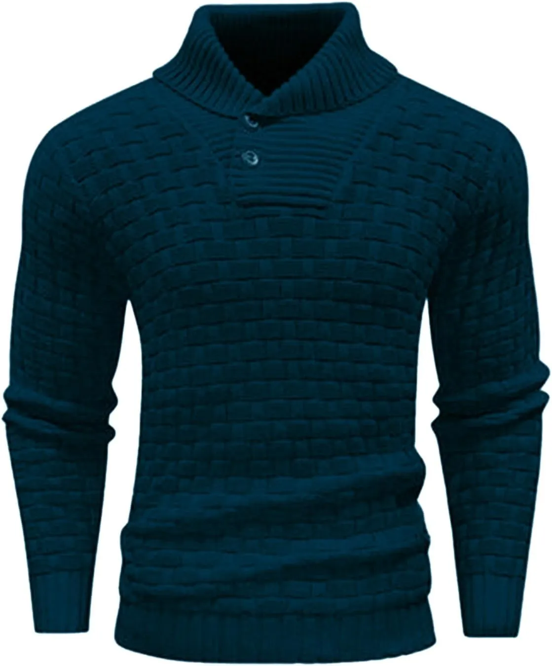 Men's Crewneck Pullover Sweater Soft Casual Classic Pullover Knitwear Lightweight Sweaters Brown Sweatshirt
