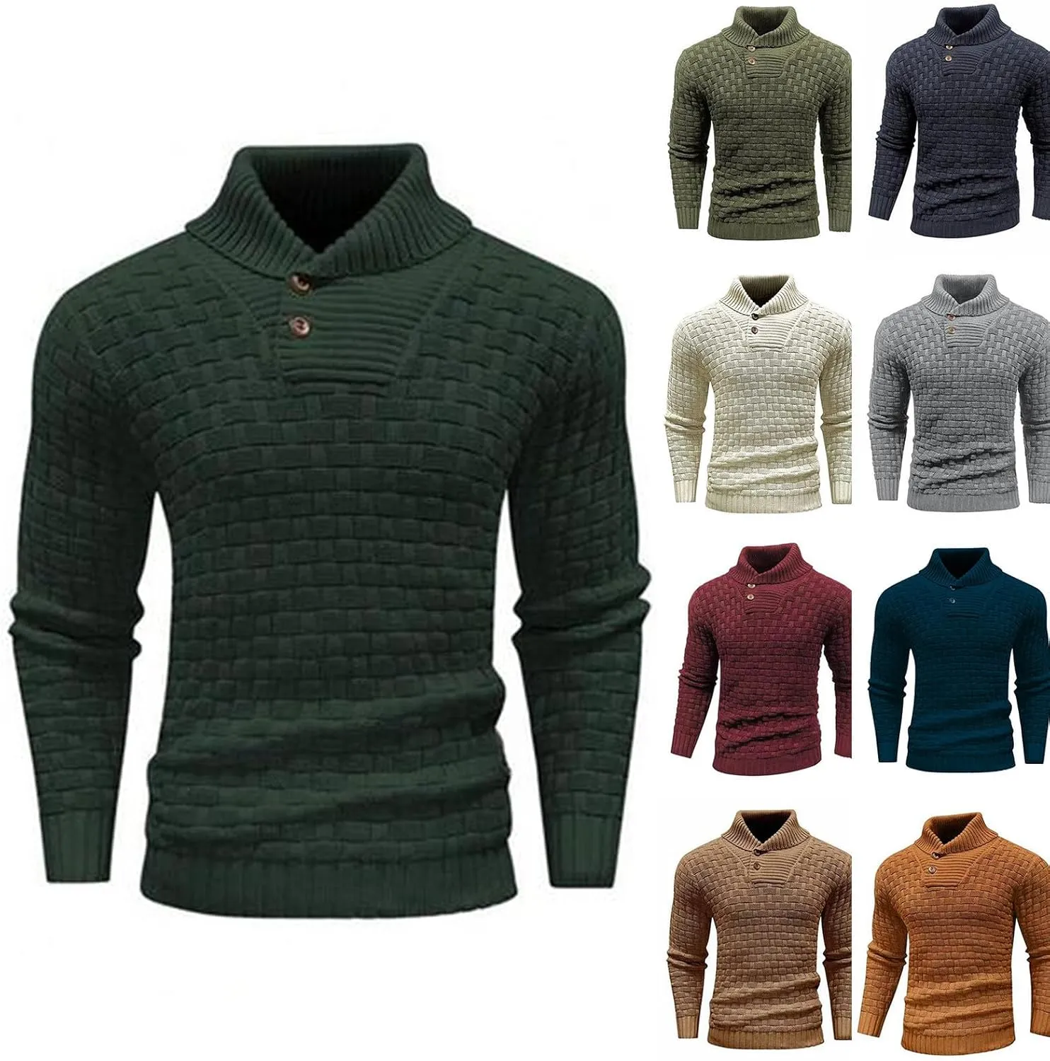 Men's Crewneck Pullover Sweater Soft Casual Classic Pullover Knitwear Lightweight Sweaters Brown Sweatshirt