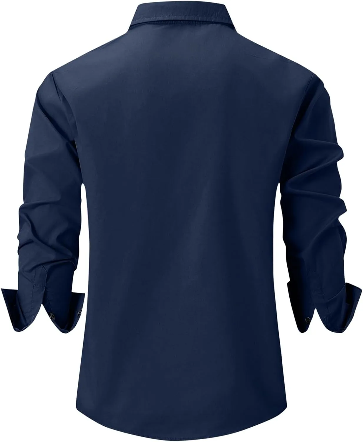 Mens Dress Shirts Long Sleeve Slim Fit Shirts for Men Muscle Slim Fit Button Down Modern Casual Stretch Shirt