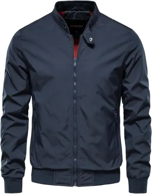 Men's Fall Lightweight Windbreaker Sports Shell Jacket Outdoor Recreation Coat with Pockets
