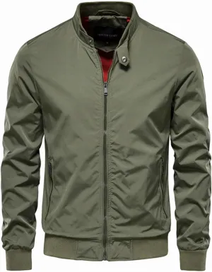 Men's Fall Lightweight Windbreaker Sports Shell Jacket Outdoor Recreation Coat with Pockets