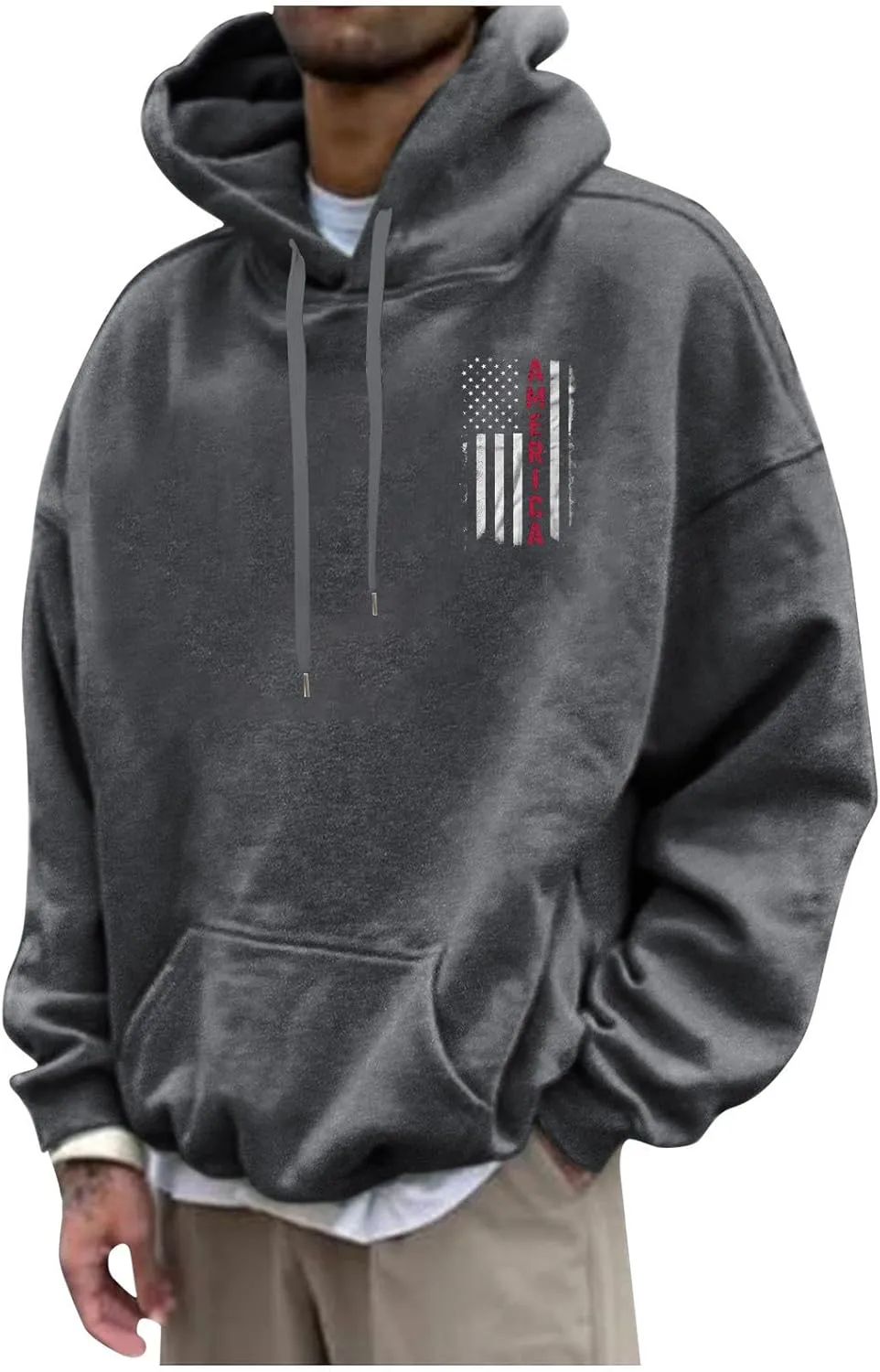 Mens Graphic Hoodies Oversized Lightweight Loose Printed Hooded Casual Fashion Sports Sweatshirt Fleece