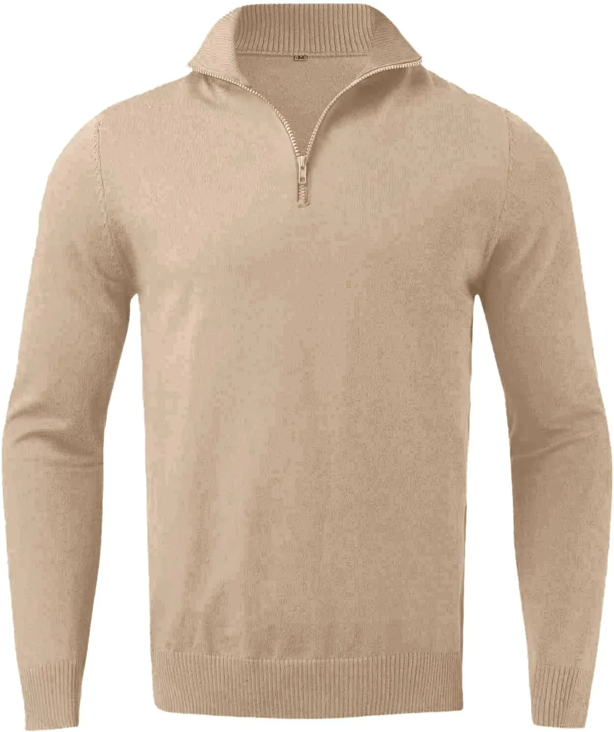 Mens Half Zip Pullover Sweater Casual Simple Bottom Sweater Warm Wool Knit Long Sleeve Coats Fashion Soft Sweatshirt