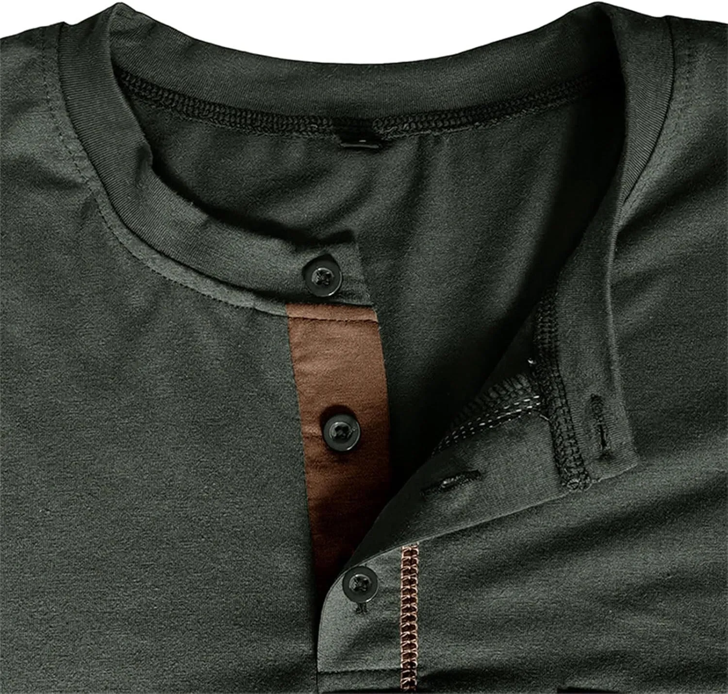 Mens Henley Shirts Long Sleeve Tactical Fleece Sweatshirt Button Pullover Sweater Casual Sweater Lightweight Pullover
