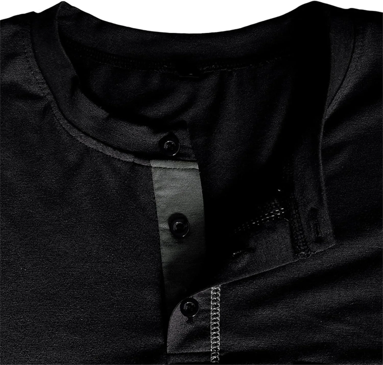 Mens Henley Shirts Long Sleeve Tactical Fleece Sweatshirt Button Pullover Sweater Casual Sweater Lightweight Pullover
