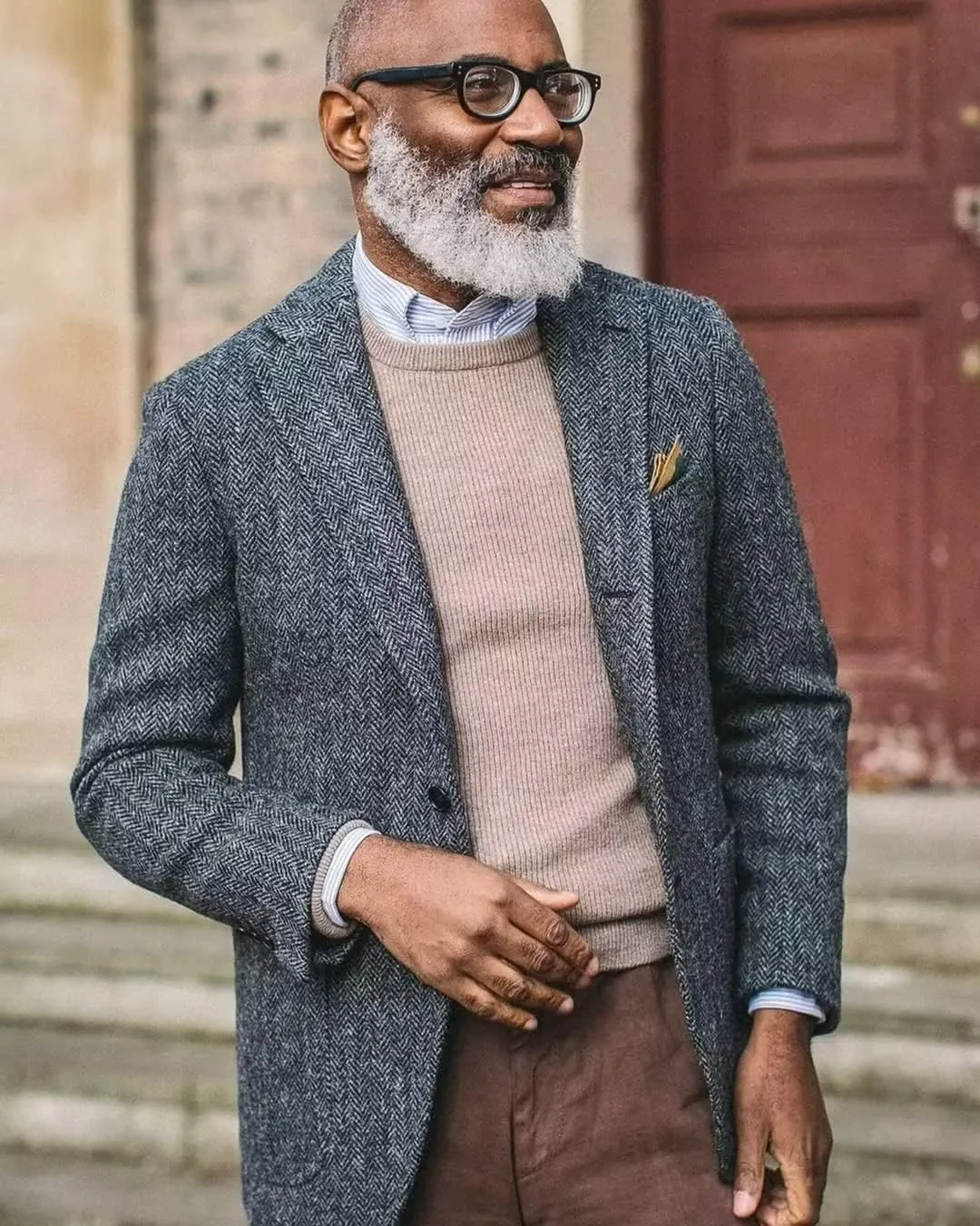 Men's Herringbone Tweed Blazer Herringbone Sports Jacket Mens Casual Sports Coat Suit Blazer Jacket for Men