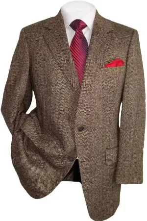 Men's Herringbone Tweed Blazer Herringbone Sports Jacket Mens Casual Sports Coat Suit Blazer Jacket for Men