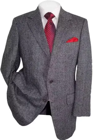 Men's Herringbone Tweed Blazer Herringbone Sports Jacket Mens Casual Sports Coat Suit Blazer Jacket for Men