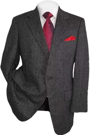 Men's Herringbone Tweed Blazer Herringbone Sports Jacket Mens Casual Sports Coat Suit Blazer Jacket for Men