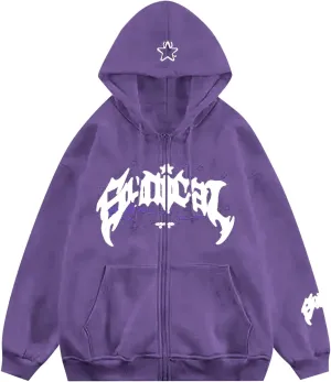 Mens Hoodies Zip Up Fleece Lined Pullover Relaxed Comfortable Tops Graphic Printed Long Sleeved Sweatshirt