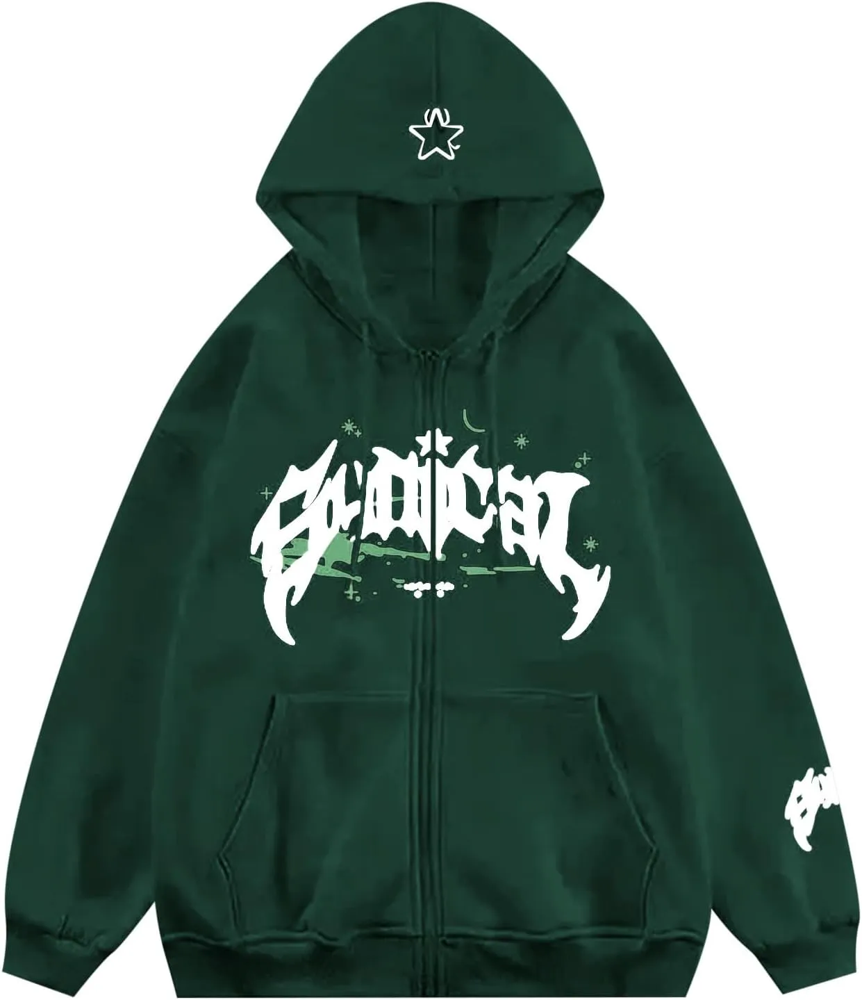 Mens Hoodies Zip Up Fleece Lined Pullover Relaxed Comfortable Tops Graphic Printed Long Sleeved Sweatshirt