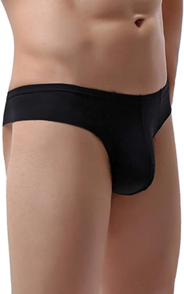Men's Lace Up Seamless Soft Thongs Men's Sport Briefs with Pouch Valentines Day Gifts for Modal Bikini Briefs Men