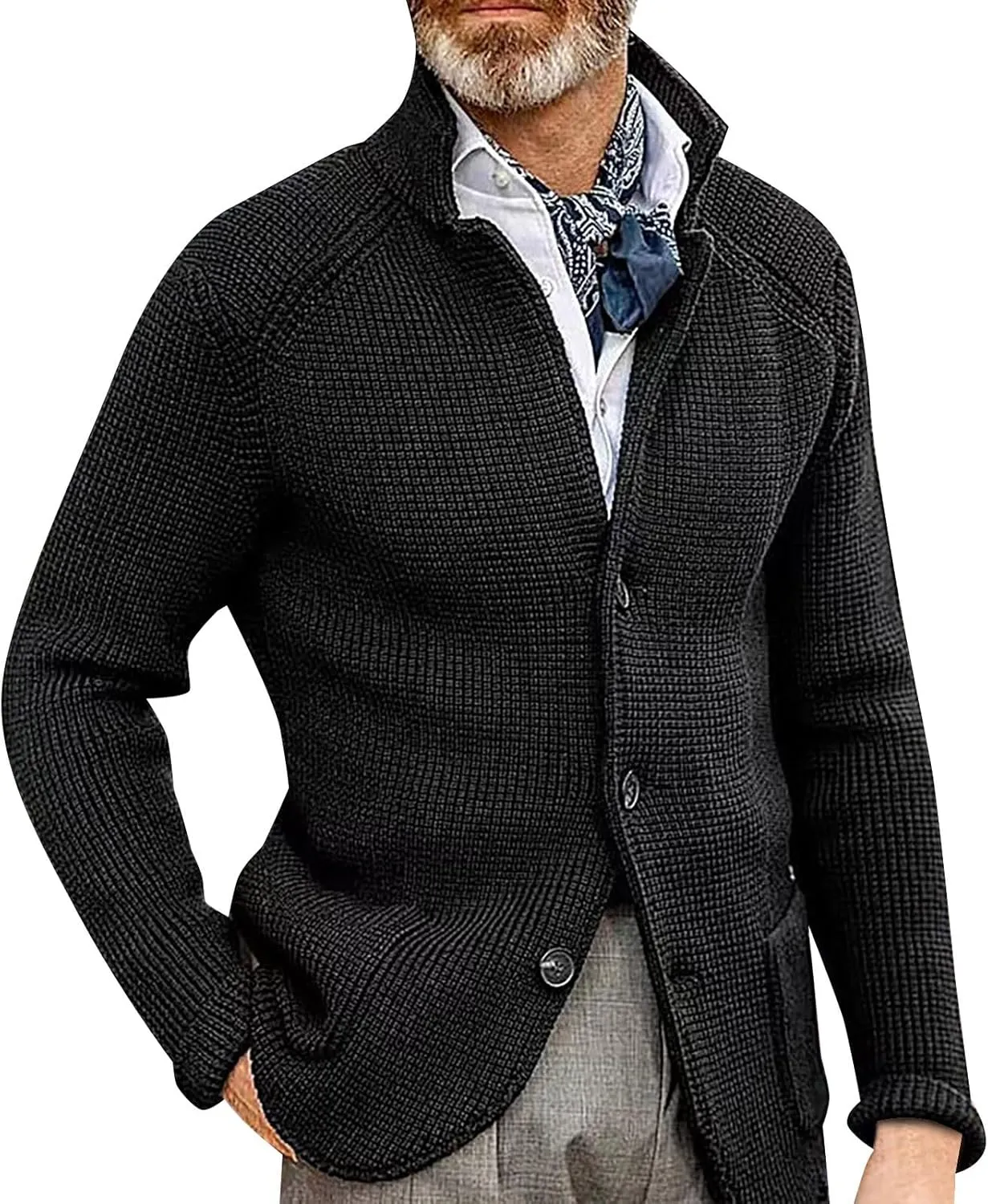 Mens Lightweight Cardigan Sweater Button Down Knitted Sweaters Long Sleeve Knitted Cardigans Cardigan Sweater Overcoats