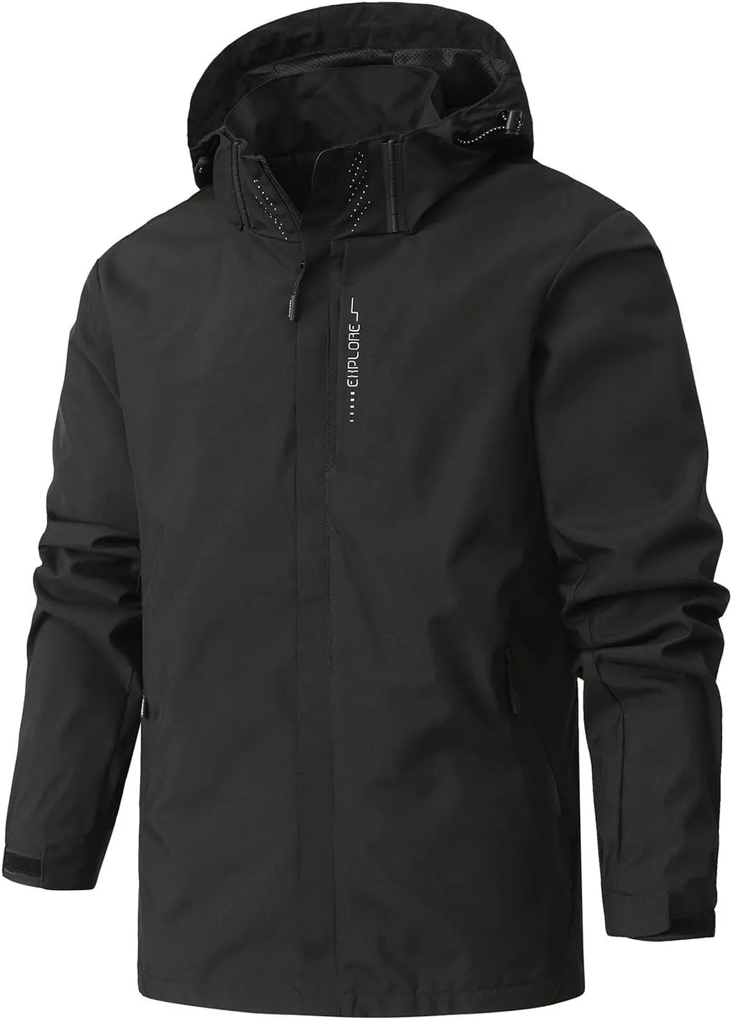 Men's Lightweight Waterproof Rain Jacket,Shell Hooded Outdoor Raincoat Hiking Windbreake jacket