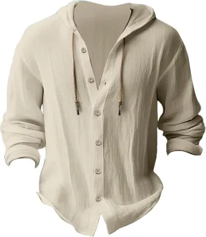 Men's Long Sleeve Classic Woven Shirt Pocket Long Sleeve Shirt Top Mens Long Sleeve Shirt Henley Shirts for Men