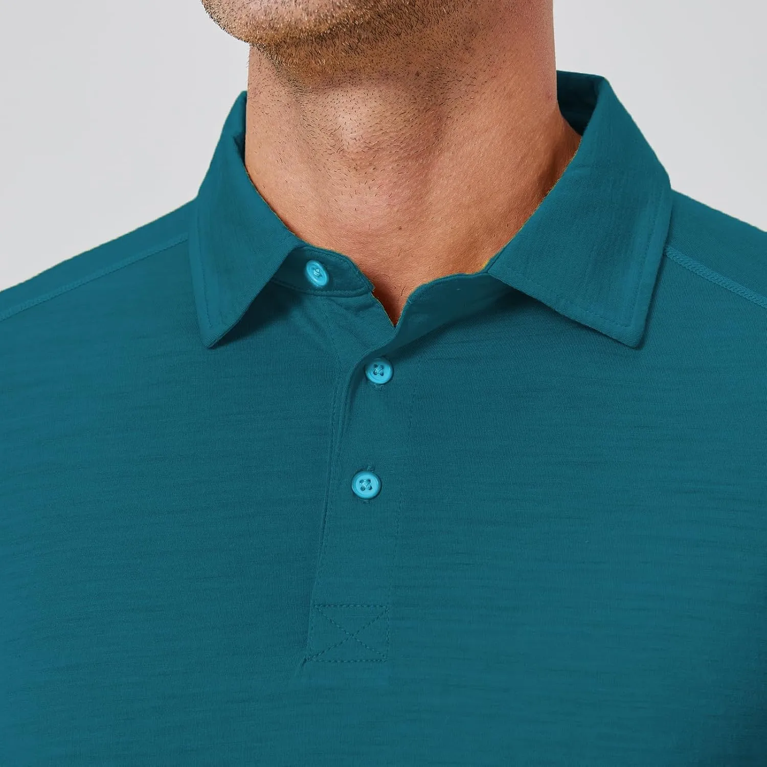 Men's Merino Wool Polo Shirt - Odor-Proof 100% Merino Wool Shirt for Men with Long Sleeves