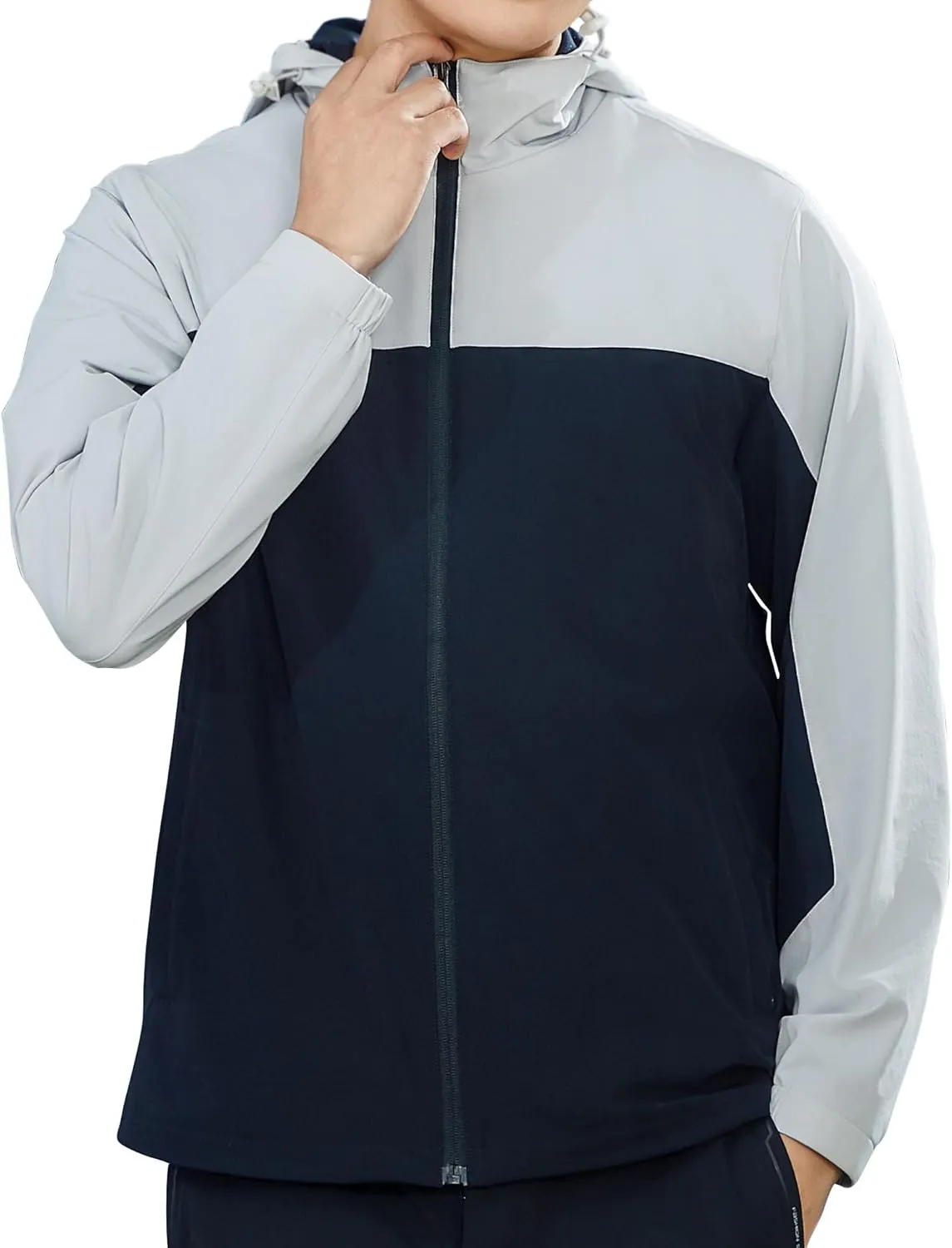 Mens Outdoor Sports Casual Lightweight Jacket Men's Hooded Windbreaker Jacket