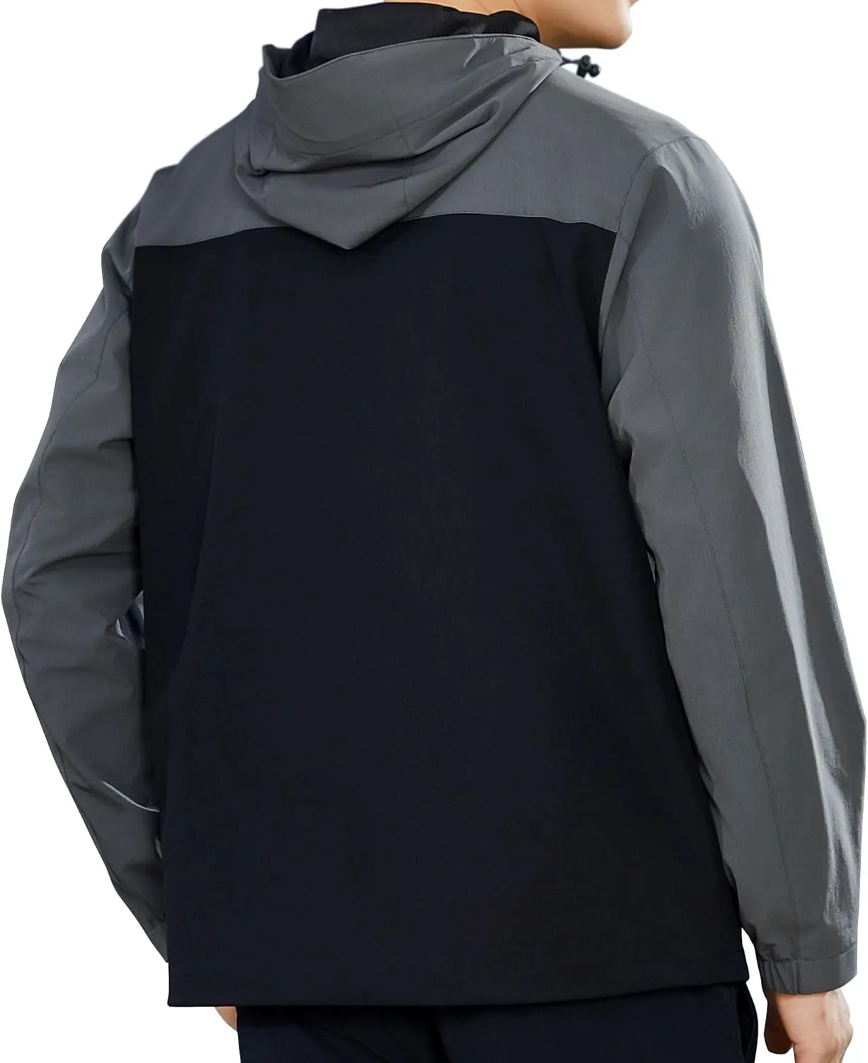 Mens Outdoor Sports Casual Lightweight Jacket Men's Hooded Windbreaker Jacket