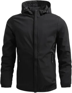 Men's Outdoor Sports Jacket Camping Hiking Fishing Hooded Windbreaker Jacket
