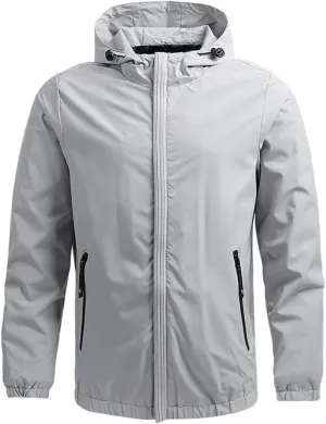 Men's Outdoor Sports Jacket Camping Hiking Fishing Hooded Windbreaker Jacket