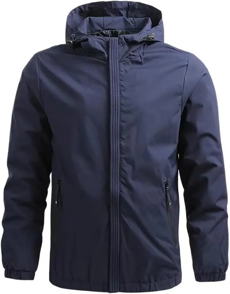 Men's Outdoor Sports Jacket Camping Hiking Fishing Hooded Windbreaker Jacket