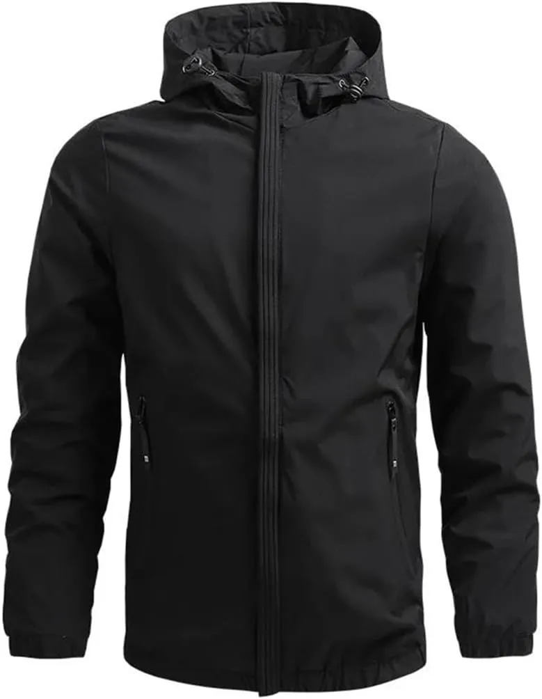 Men's Outdoor Sports Jacket Camping Hiking Fishing Hooded Windbreaker Jacket