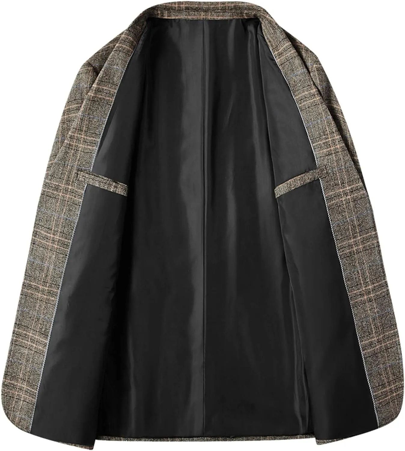 Mens Plaid Blazer Sports Coat Casual Slim Fit Checkered Blazer for Men Wedding Sports Jacket and Coat Business Formal Jacket
